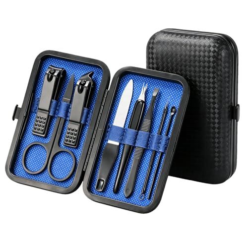 8-Pc Manicure Set,Stocking Stuffers for Men,Teen Boy, Gift Ideal for Dad | Precision Nail Care Tools for Fingernail, Toenail, and Cuticle Grooming, a Christmas Boyfriend and Boyfriend Essential