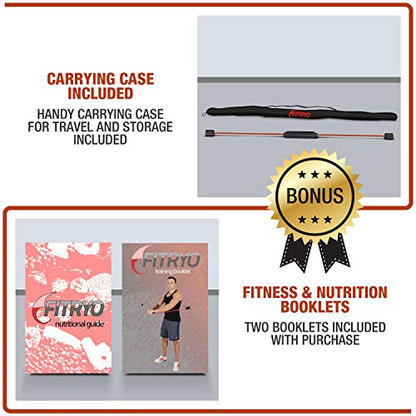 Total Bar | Exercise Bar, Workout Bar and Rehabilitation Equipment | Includes Carrying Case, Nutrition Booklet, and Exercise Booklet