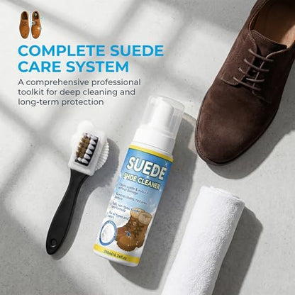Suede Cleaning Kit - Professional Suede Cleaner with Brush, Nubuck Shoe Cleaner for Boots, Bags & Jackets
