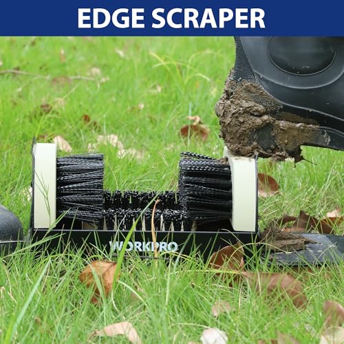 WORKPRO Boot Brush Scraper Outdoor, Shoe Cleaner Brush, Boot Scrubber, Heavy Duty Boot Cleaning Brush, 2 Pack - style: extra wide-2 pack