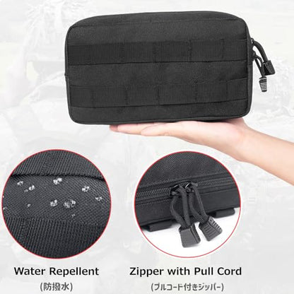 Azarxis Equipment Multi-Purpose Tactical EDC Admin MOLLE Pouch Utility Tools Bag Organizer Military Waist Belt Modular Attachment - color: #01 - Green