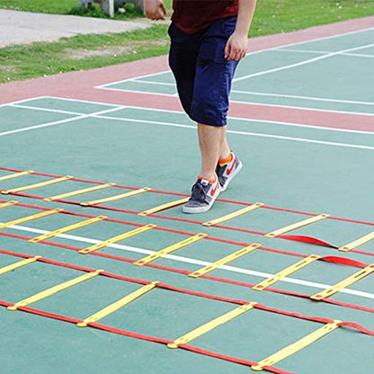 Fitness Agility Ladder Training Equipment, Improve Coordination, Speed, Develop Explosive Power, Strength and Better Footwork,6/8/10/12/14 Rung Agility Ladder + Carry Bag - size: 3M / 6 Rung