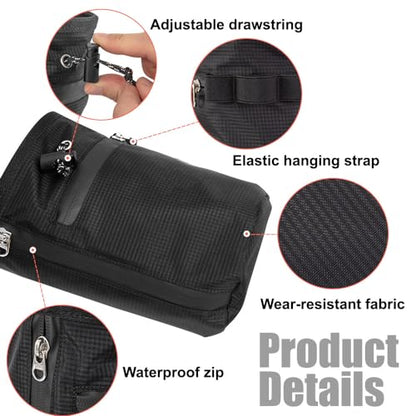 DONGKER Climbing Chalk Bag,Drawstring Bouldering Chalk Bag Bucket with Adjustable Belt & Zippered Storage Pockets for Rock Climbing Bouldering - color: yellow