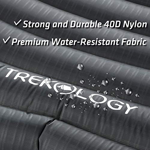 TREKOLOGY UL80 Ultralight Sleeping Pad – Inflatable Camping Sleeping Pad - 40D Nylon Compact Hiking Mat – Lightweight Air Mattress for Backpacking & Tent Camping
