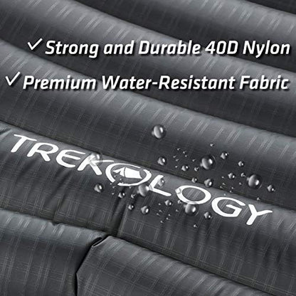 TREKOLOGY UL80 Ultralight Sleeping Pad – Inflatable Camping Sleeping Pad - 40D Nylon Compact Hiking Mat – Lightweight Air Mattress for Backpacking & Tent Camping