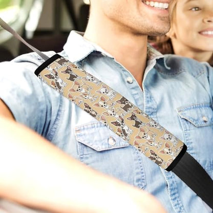 2PCS Chihuahua Car Seat Belt Pad Universal Fit Seat Belt Covers Cushion for Kids, Car Seats Pushchair Strollers High Chair Pushchair, Easy Install (No Tool) - color: Pattern 1146