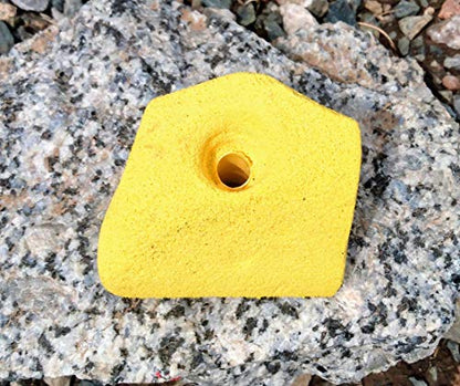 Single Handed Jug Polyurethane Bolt-On Rock Climbing Wall Hand Hold - color: Yellow
