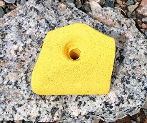 Single Handed Jug Polyurethane Bolt-On Rock Climbing Wall Hand Hold - color: Yellow