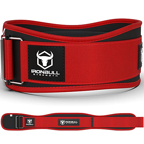 Weight Lifting Belt for Men and Women - Great for Squats, Deadlift, Lunge, Exercises and Training - Best for Olympic, Cross-Training and Bodybuilding Workout - color: Red, size: Medium