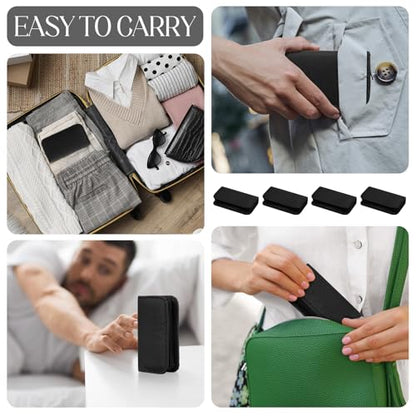 Coume 24 Sets Mini Manicure Set Bulk for Women Men Gifts for Coworkers Nail Grooming Kit 8 in 1 Nail Clippers Kit Luxurious Travel Case Stainless Steel Nails Clipper Set(Black) - color: Black