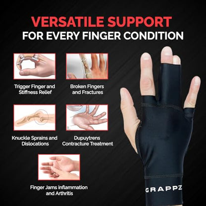 Middle Finger Brace Compression Gloves, Splint Alternative, Unisex XL | Athletic Buddy Tape, Finger Sleeve & Brace, Arthritis Pain Relief & Joint Stabilizer for All Sports - size: X-Large, style: Middle Finger