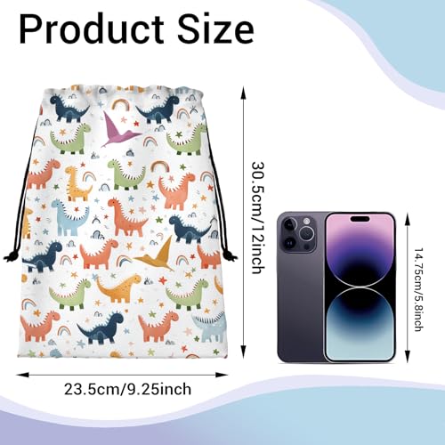 Gymnastics Grip Bag Lightweight Small Drawstring Grip Bags for Gymnasts - color: Cartoon Dinosaur-multi