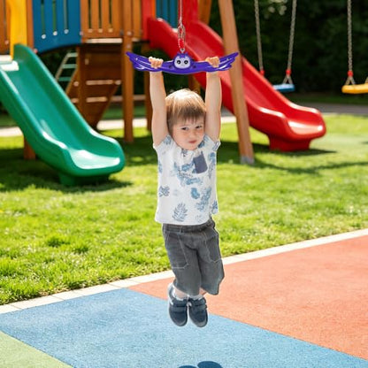 Ninja Twist Swing-360 Degree Handle Rotation Promotes Sensory Development, Arm Strength,Swingset Accessories Outdoor-Swing Spins Set (Purple) - color: Purple