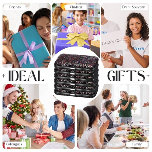 Geosar 12 Set 8 in 1 Manicure Kit Gifts Stainless Steel Nail Clippers Set Pedicure Care Tools with Leather Case Travel Portable Grooming Kit for Women Men Nurse Hands Foot(Glitter Dark Red) - color: Glitter Dark Red