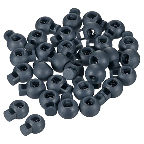 PATIKIL Cord Locks, 100 Pack Ball Spring Toggle Stopper for Drawstring Bag Shoelaces, Navy Blue - color: Navy Blue