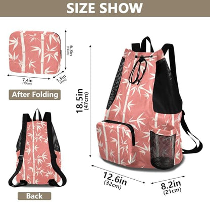 Yuiboo Red Trees Drawstring Backpacks Climbing Gym Bag with Inside Pockets String Bag Wet and Dry Separation