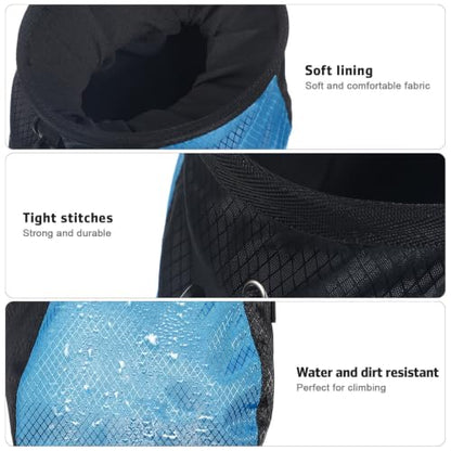 PRETYZOOM 2 Pcs Rock Climbing Chalk Bags with Large Capacity, Wear-Resistant Polyester Material, Drawstring Closure, Stylish Hip Pack for Outdoor Travel and Bouldering Sports Accessories