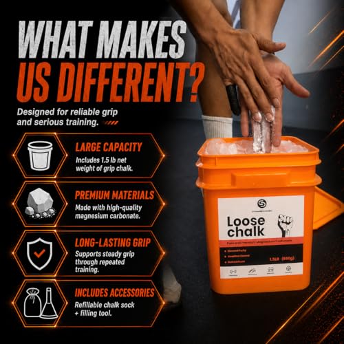 1.5lb Gym Chalk Bucket for Weight Lifting & Workouts - style: 2-Pack