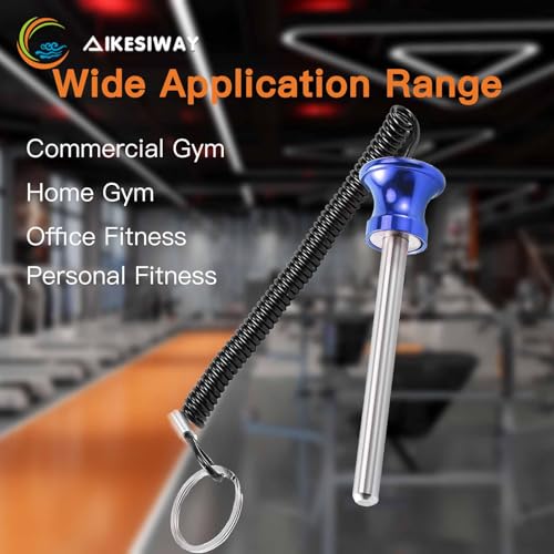 Universal Magnetic Weight Stack Pin with Pull Rope - Heavy Duty Gym Pin for Weight Stack Machines | Commercial & Home Gym Accessories | Replacement Weight Pins for Strength Training Equipment - color: Blue