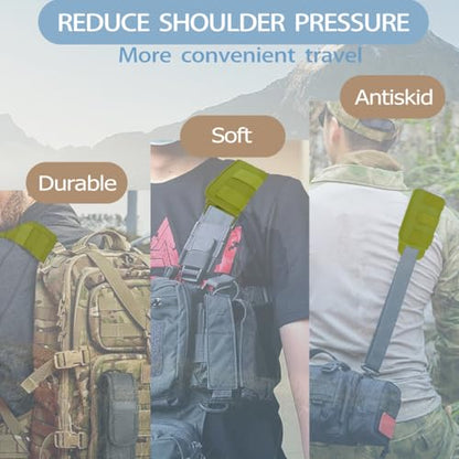 ZINMARK 2-Pack Shoulder Pad Ultra-Thick Tactical Vest Cushion for Laptop Bags, Messenger Bags, Briefcase Bags, Luggage Bags, Tool Bags, Travel Bags and Most Bags, Army Green - color: Army Green