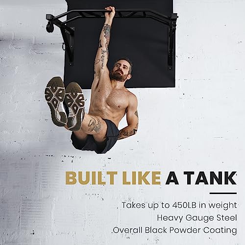 LIONSCOOL Multifunctional Wall Mounted Pull Up Bar with Pulley System, 48" and 16"/24" Multi-Grip Chin Up Bar, Cable Pulley Attachments Included, Perfect for Upper Body Workouts - size: 48" APART