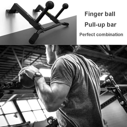 Wall-Mounted Pull-Up Bar With Grip Ball, Heavy-Duty Steel Chin-Up Bar For Climbing & Wrist Training, 250kg