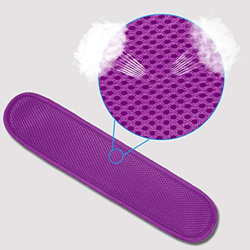 Ultra Thick & Breathable Universal Shoulder Pad Cushion for Bag - Long & Comfort - color: Purple