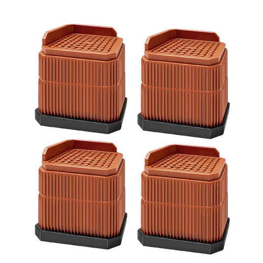 4 Pack Stackable Treadmill Incline Riser Blocks, Height Lift for Leveling & Uphill Training, Heavy Duty Support up to 4000 lbs, for Gym and Home Use - color: Brown, size: 2 layer(3nches)