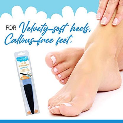 Flowery Swedish Clover Foot File Disposable Pad Kit, Great for Dry Cracked Feet, Refines Calluses - color: Blue Kit