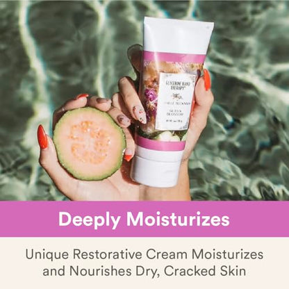 Camille Beckman Guava Blossom Glycerine Hand Therapy Cream, 1.35 oz | Ultra-moisturizing for dry, cracked hands; silky, non-greasy, paraben-free