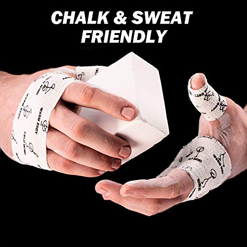 WARM BODY COLD MIND 1.85" Weightlifting Thumb Tape - Hook Grip Tape for Powerlifting, Cross Training, Gym Tape, Workout, Weight Lifting Tape, Athletic Finger Wrap (White 3 Rolls) - color: 3 Rolls White