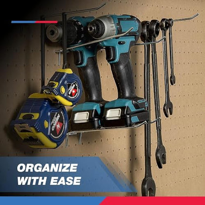 Neiko 53100A 4 Inch Heavy Duty Pegboard Hooks Kit, 50 Pack, 1/8" Peg Hooks for 1” Spaced Pegboards, Utility Hooks for Wall Organizing in Home or Garage - size: 4" Pegboard Hooks