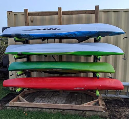 ReRackiT - Outdoor or Indoor Wall Mounted Kayak Rack, SUP Rack, Canoe Rack - Stackable - size: 2 Rack - (For Kayaks/SUPs)