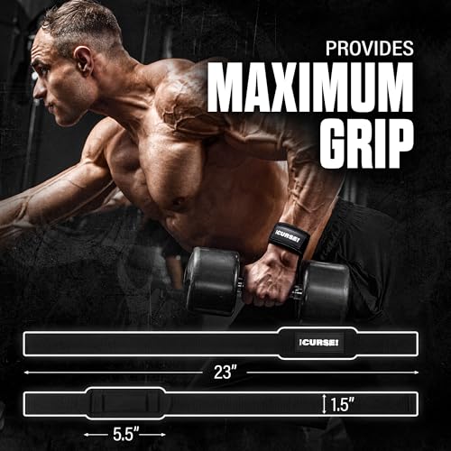 JNX Sports The Curse! Lifting Straps | 23″ Neoprene Wrist Support Weightlifting & Powerlifting Straps for Deadlifts, Rows & Gym Workouts