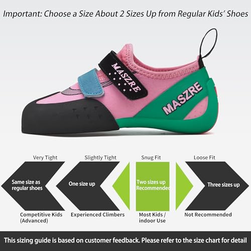 Kids Rock Climbing Shoes for Sport Climbing and Bouldering - size: 3 Big Kid