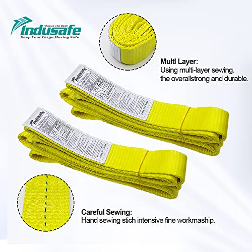 1" x 9’Rigging Moving Straps Lifting Sling Tree Saver Recovery Straps Twisted Eye Web Sling 1600lbs Vertical Capacity - color: Yellow - Vertical Capacity 1600LBS, size: 9ft