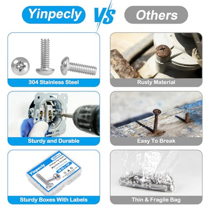 25 Pcs #6-32 x 1 Pan Head Machine Screws, 304 Stainless Steel, Truss Head Bolts, Full Thread, Bright Finish, Phillips Drive for Furniture Repairs and 3D Printer - size: #6-32 x 1"