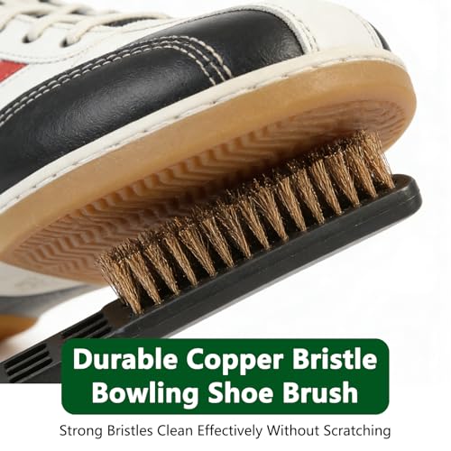 2Pcs Bowling Shoe Brush Accessories Kit Essential Bowling Supplies and Equipment for Men and Women Helps Improve Shoe Slide Protects Soles Remove
