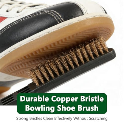 2Pcs Bowling Shoe Brush Accessories Kit Essential Bowling Supplies and Equipment for Men and Women Helps Improve Shoe Slide Protects Soles Remove