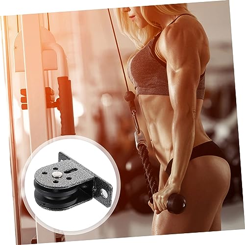 Kisangel 2pcs Bearing Pulley Fitness Equipment for Home Workouts Heavy Duty Mute Wheel with Bolts Smooth Sliding Lifting Pulley for Indoor and Outdoor Use