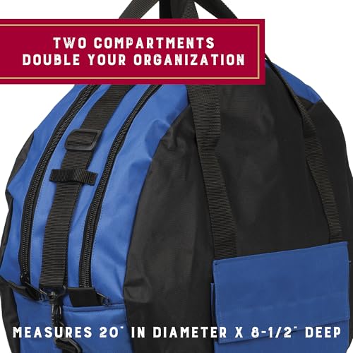 Weaver Equine Double Rope Bag for Trail and Working, Blue, Adjustable Strap Round Carry Bag for Roping Equipment, Essential Equestrian Accessories