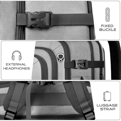 Extra Large Travel Backpack, Carry on Luggage Backpack TSA 18.4 inch Laptop Bag Flight Approved, Lightweight Business Luggage Bag, Travel Gifts for Men, Black - color: Grey, size: 18.4 Inches