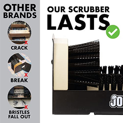 JobSite The Original Boot Scrubber - All Weather Industrial Shoe Cleaner & Scraper Brush - color: Brown - 1 Pack, size: 1 Pack
