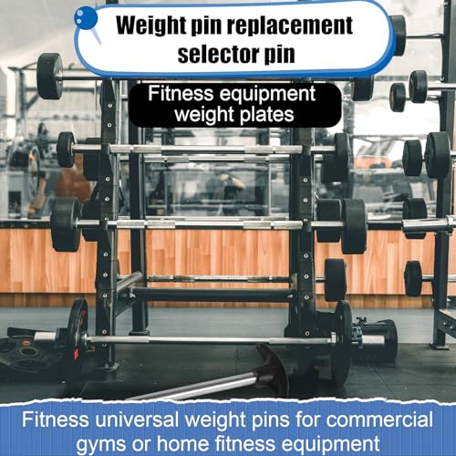 NQEUEPN Weight Stack Pin, 3/8" Diameter 6" Locking Space Heavy Duty Gym Pins Universal Weight Selector Pin for Home Commercial Gym Strength Training Exercise Machine Attachments
