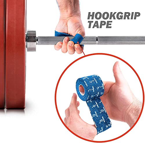 WARM BODY COLD MIND 1.85" Weightlifting Thumb Tape - Hook Grip Tape for Powerlifting, Cross Training, Gym Tape, Workout, Weight Lifting Tape, Athletic Finger Wrap (Blue 3 Rolls) - color: 3 Rolls Blue