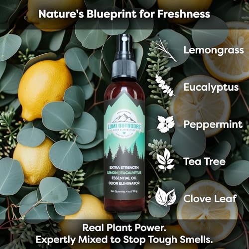 Lumi Outdoors Natural Shoe Deodorizer Spray 3 Pack Bundle - Lemon Eucalyptus, Citrus Tea Tree, Lavender Tea Tree - style: 3 Pack - Multiple Scents