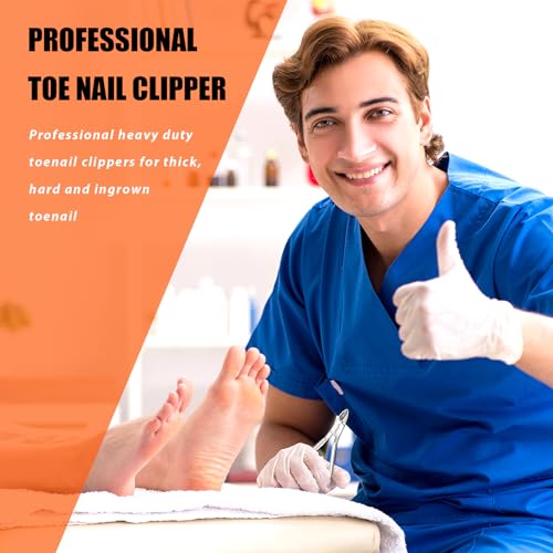 Heavy Duty Podiatrist Toenail Clippers for Thick and Ingrown Nails, Hand Forged Stainless Steel Toe Nail Clippers for Men Women Seniors - size: 1PCS