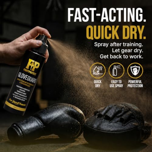 GloveGuard Sports Gear Deodorizer Spray 6.76 fl oz – Odor Neutralizer for Boxing Gloves, MMA Gear, Soccer Cleats, Sneakers & Gym Kit – Neutralizes Sweat Odors Fast