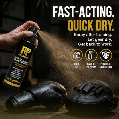 GloveGuard Sports Gear Deodorizer Spray 6.76 fl oz – Odor Neutralizer for Boxing Gloves, MMA Gear, Soccer Cleats, Sneakers & Gym Kit – Neutralizes Sweat Odors Fast