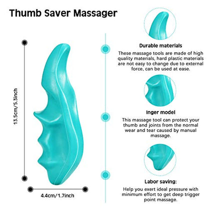 Nuanchu 2 Pcs Green Thumb Saver Massage Tool Deep Tissue Massager for Pressure Reflexology Professional Neck Shoulder Back Foot Stress Relief - color: Green